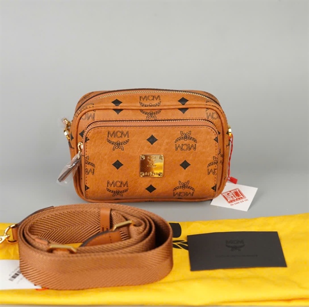 Túi MCM đeo chéo nâu sz17 KG+