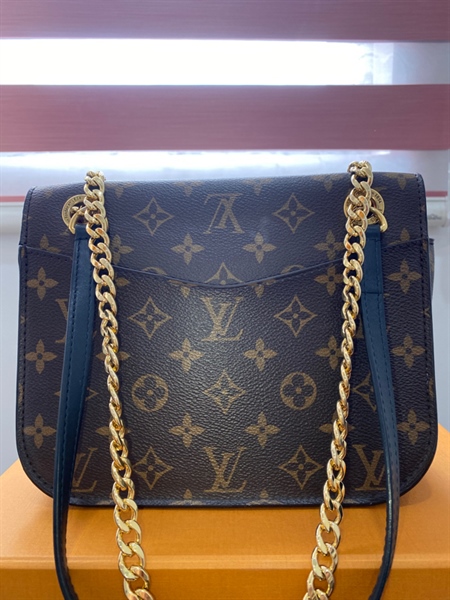 Túi LV Hoa Nâu Chữ Đen+