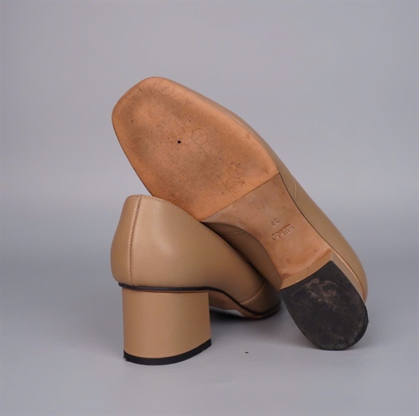 Giày GG 1955 màu nude sz37 cao 6p KG+