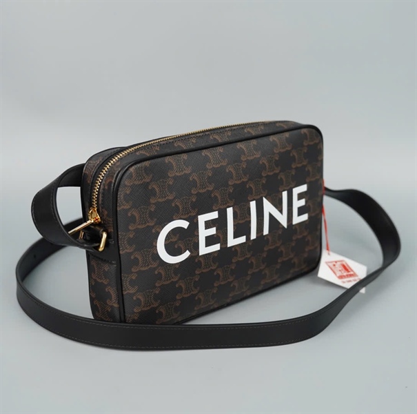 Túi Celine nâu in chữ sz23 (ALT) KG+