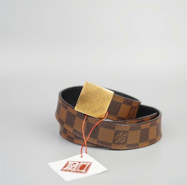Thắt lưng LV ô vuông nâu KG+