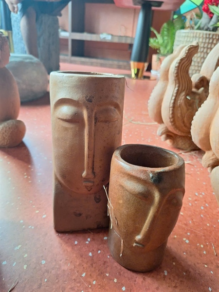 Đồ cổ cặp gốm anh và em +