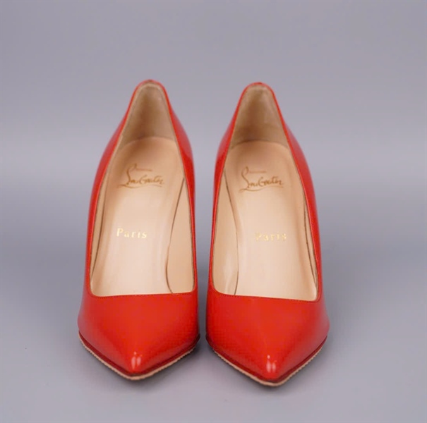 Giày Louboutin cam đế 10p sz36 +